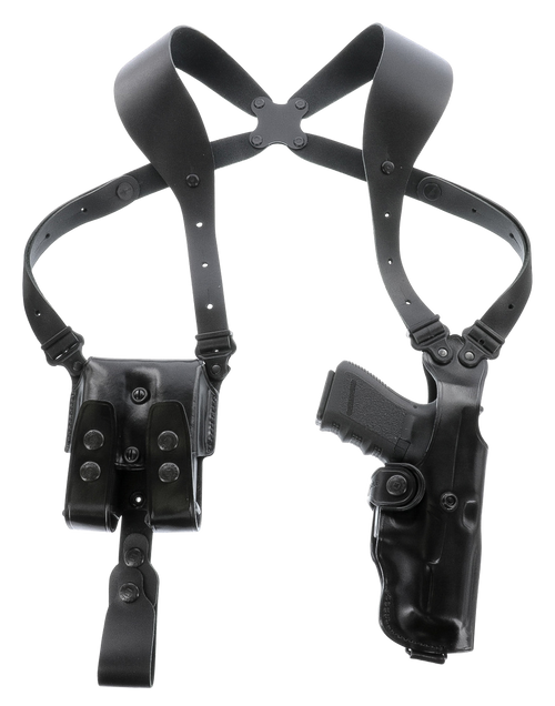 Galco Vertical Shoulder Holster Ambidextrous 1911 Government Leather Black