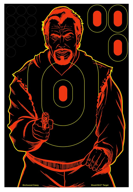 Birchwood Casey Shoot-N-C Bad Guy Sillhouette 12x18 Target Pack of 12
