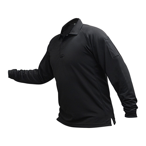 Vertx ColdBlack L/S Polo Black Small