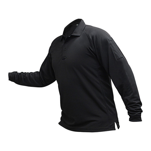 Vertx ColdBlack L/S Polo Black Small