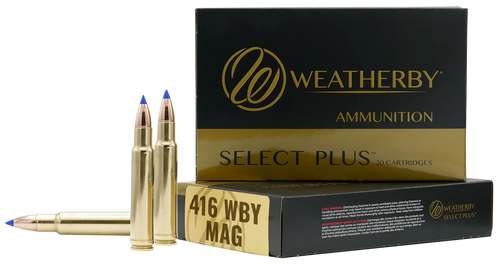 Weatherby Select Plus 416 Weatherby Magnum Ammo 350 Grain Barnes Tipped Triple-Shock X Polymer Tip Lead Free Box of 20