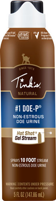 Tink's Gel Stream Hot Shot #1 Doe-P Non-Estrous Deer Scent 5 oz Aerosol