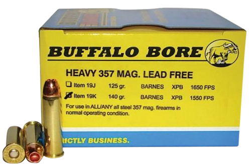 Buffalo Bore Ammunition 357 Magnum 140 Grain Barnes VOR-TX XPB Lead Free Box of 20