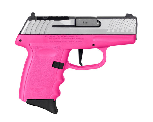 SCCY DVG-1 9mm Luger Pistol 3.1" Barrel 10+1 Round Stainless Slide Pink Frame (Red Dot Ready)