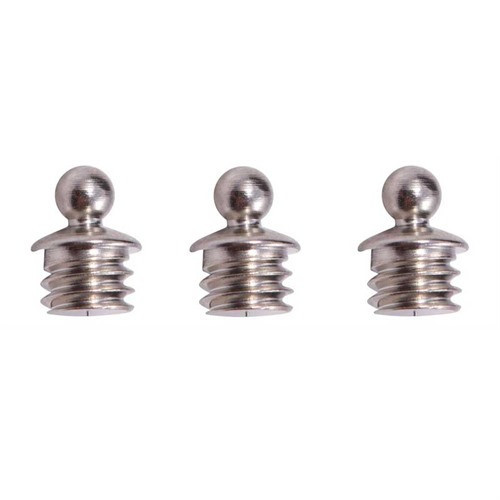 BRASS SKIRTED BEAD, 1/16'' 3-56 TPI, BRIGHT SILVER, 3-PAK