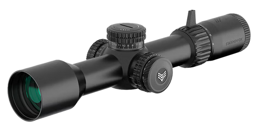 Swampfox Warhawk Rifle Scope 5-25x56 FFP MIL Reticle Black