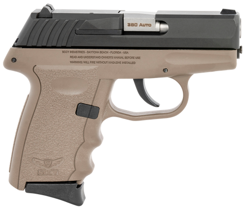 SCCY CPX-3 CB .380 ACP Pistol 2.96" Barrel 10+1 Rounds Black Slide Dark Earth Frame