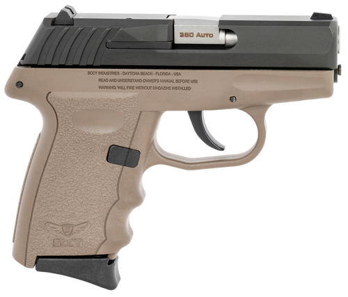 SCCY CPX-3 CB .380 ACP Pistol 2.96" Barrel 10+1 Rounds Black Slide Dark Earth Frame