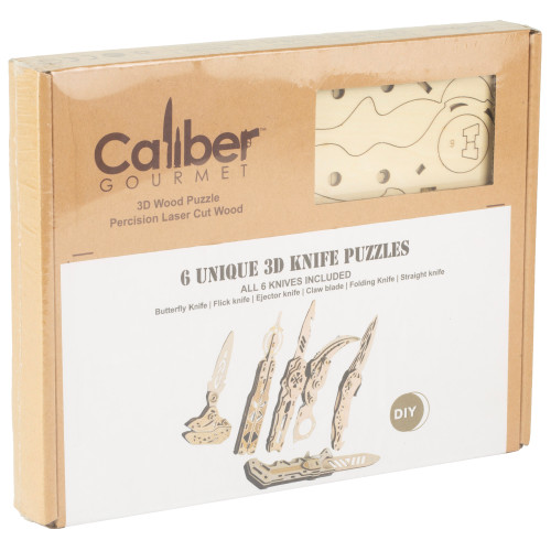 Caliber Gourmet Wooden Knife Puzzle 6 Pieces - Image 1