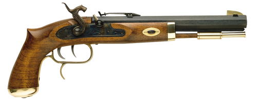 Traditions Trapper Muzzleloading Pistol 50 Caliber 9.75" Blued Barrel Select Hardwood Stock