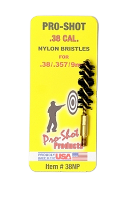 Pro-Shot Pistol Bore Brush .38 Cal/9mm Nylon