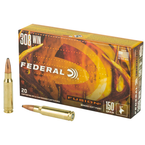 Federal Fusion 308 Winchester Ammo 150 Grain BTSP Box of 20