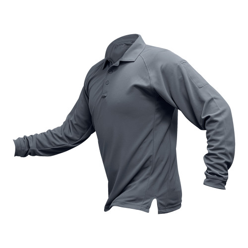 Vertx Coldblack L/S Polo Gray Small Vertx Coldblack L/S Polo Gray Small