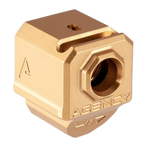 417S SINGLE PORT COMP FOR GLOCK~ GEN 4, GOLD, 9MM