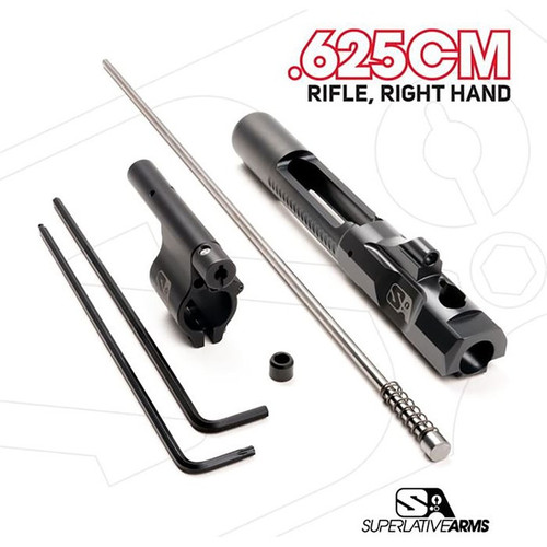 Superlative Arms AR-15 Adjustable Piston System with Clamp-On 0.625 Inch Gas Block (Patented Bleed-Off Design)