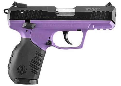 Ruger SR22 Semi Automatic Rifle 22 LR 3.5" Barrel Purple Polymer Frame Ruger SR22 Semi Automatic Rifle 22 LR 3.5" Barrel Purple Polymer Frame