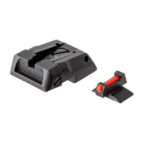BLACK REAR/RED FRONT ADJUSTABLE SIGHT SET, NOVAK STYLE BLACK REAR/RED FRONT ADJUSTABLE SIGHT SET, NOVAK STYLE