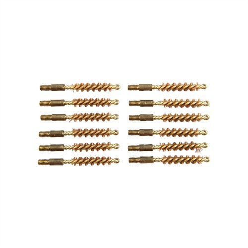 BRONZE PISTOL BRUSH, 22 CALIBER, 8-32M, 12 PACK