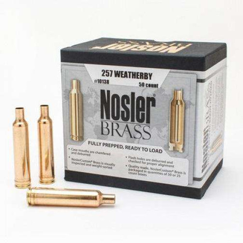 Nosler Custom 257 Roberts +P Brass Box of 50