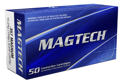 Magtech 357 Magnum Ammo 158 Grain Semi Jacketed Hollow Point Box of 50