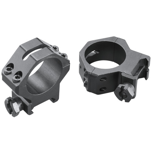 Weaver 4-Hole Skeleton 30mm Scope Rings Matte Black Medium