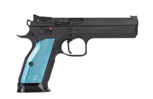 CZ Tactical Sport 2 9mm Luger Pistol 5.28" Barrel 20+1 Round Blue Aluminum Grips