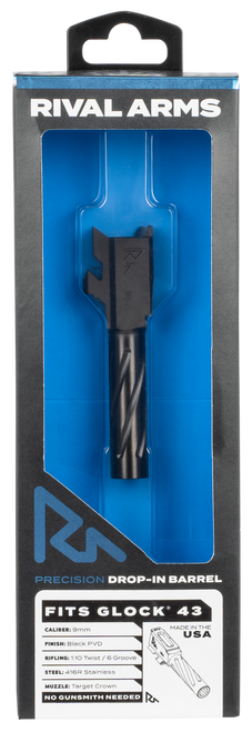 Rival Arms Barrel for Glock 43 9mm Luger Black