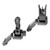 BACKUP OFFSET FRONT & REAR SIGHT FOR AR15 RIFLE W/PICATINNY