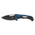 Sog Bulwark FLK Folding Knife 3 Inch Drop Point Blade Blue