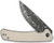 CIVIVI Merit Pocket Knife 3.28" Damascus Steel Blade G10 Handle Ivory