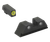 Meprolight ML40224 Sight Set for Glock 17, 17L, 19, 22, 23, 24, 25, 31, 32, 33, 34, 35, 36, 37, 38, 39 Yellow Front/Green Rear