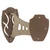 Skull Hooker Single Shoulder Mount Bracket Brown