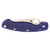 Spyderco Military Pocket Knife 4" Modified Clip Point Blade G-10 Handle Blue