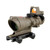 Trijicon ACOG TA31 BAC Rifle Scope 4x 32mm Dual-Illuminated Red Chevron 223 Remington Reticle with TA51 Flattop Mount and RMR Type 2 3.25 MOA Red Dot FDE