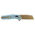 Sog Diverge XR Folding Knife 3 Inch Sheepsfoot Blade Gold and Light Blue