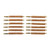 BRONZE RIFLE BORE BRUSH, 8MM, 8-32M, 12 PACK