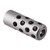 QUIET MUZZLE BRAKE 30 CALIBER 1/2-28 STEEL SILVER