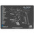 Cerus Gear Glock Gen4 Schematic Handgun Cleaning Mat Charcoal Gray/Cerus Blue 12" x 17"