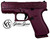 GLOCK 43X MOS 9MM 3.41 GLITTER GUNZ BLK CHERRY