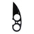 SOG Snarl Blackout Fixed Blade Knife 2.3" Sheepsfoot Blade Black