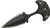 American Buffalo Knife & Tool Neck Fixed Blade Knife 1.25" Dagger 8Cr13MoV Black Oxide Blade Micarta Handle Black - Image 1