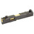 Zaffiri Precision IBS Compensated Slide for Glock 19 Gen 3 - Black/Gold Cerakote, RMR Cut