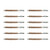 Brownells Double-Tuff Bronze Rifle Bore Brush 6mm/.243 - 12 Pack