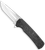 Outdoor Edge VX530A Razor VX5 Pocket Knife 3 Inch Plain Satin 420J2 Stainless Steel Blade Black Carbon Fiber G10 Handle