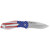 Kershaw Blur Folding Knife 3.4" Drop Point Blade USA Flag