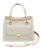 GTM Large Satchel Crossbody Bag - Bone Cowhide Leather