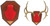Allen Antler Mounting Kit Red Skull