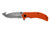 Sarge Knives Adrenaline 3.5-Inch Gut Hook Folding Knife, Orange