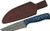 SZCO Rite Edge Wood Hunter Fixed Blade Knife 4" Damascus Blue Twisted