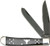 American Buffalo Knife & Tool Black Angus Trapper Pocket Knife 3.5" Clip Point 8Cr13MoV Satin Blade Delrin Handle Black